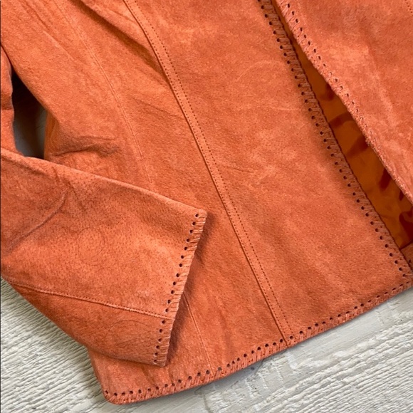 NEW Suede Leather Coldwater Creek Stitch Jacket - Picture 4 of 7